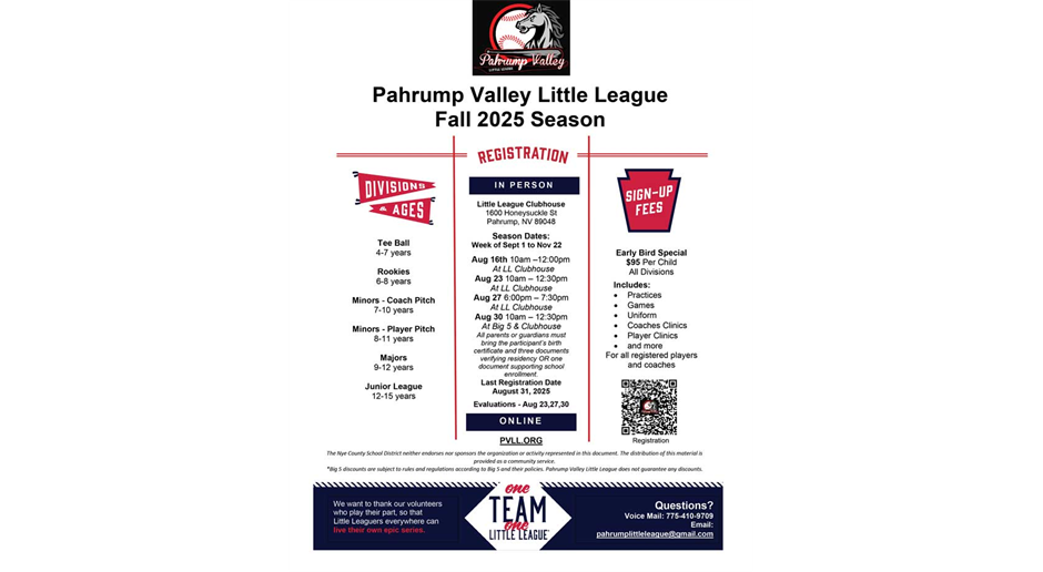 2025 Fall Registration is now open!